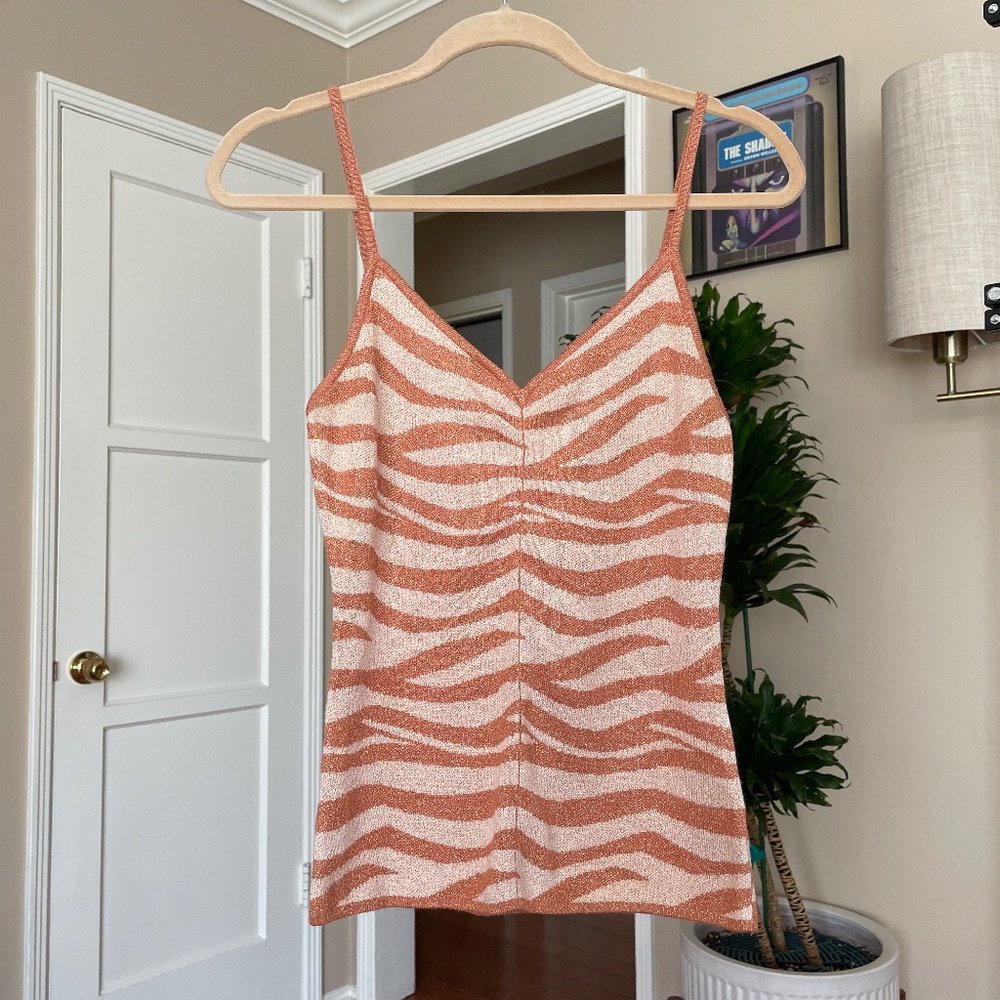 Anthropologie Tiger Print Tank